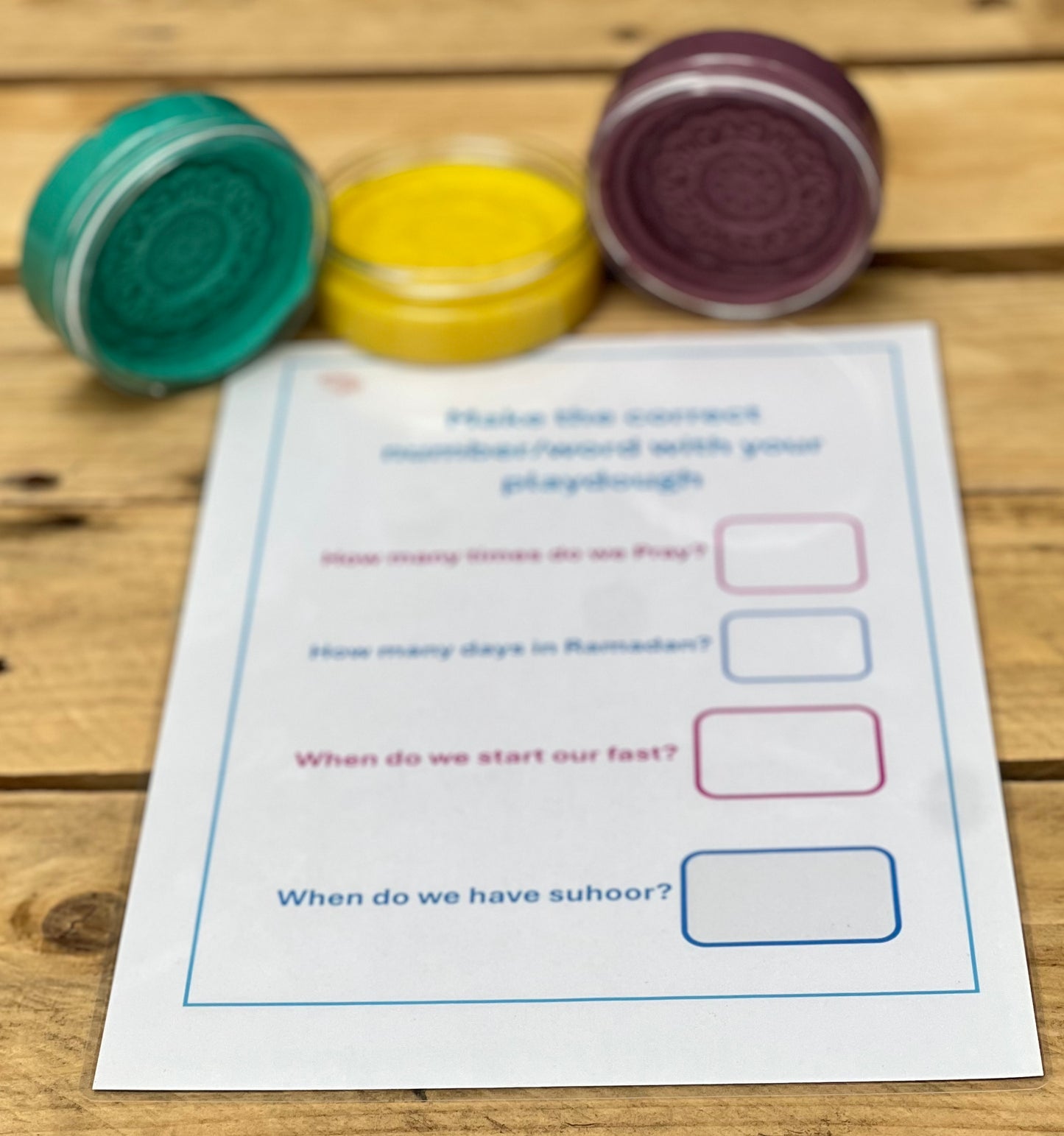 Ramadan playdough kit