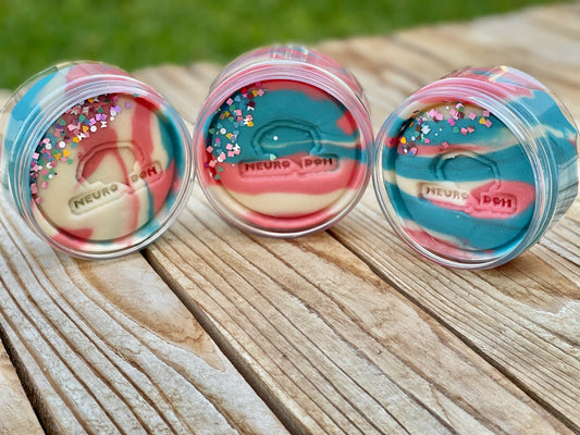 Unicorn playdough swirls